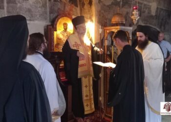 Χειροθεσία Αναγνώστη στην Ι.Μ. Αγίων Αναργύρων Πάρνωνα