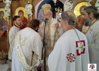 Χειροθεσία Πρωτοδιακόνου από τον Μητροπολίτη Σπάρτης