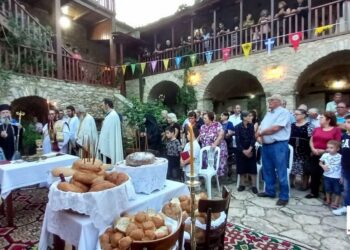 Ο Εσπερινός του μεγαλομάρτυρος Αγίου Προκοπίου στην ιστορική Ι.Μ. Καρυάς Κυνουρίας