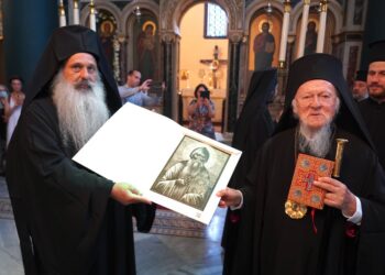 Εγκάρδια συνάντηση του Οικουμενικού Πατριάρχου με τον Σεβ. Μητροπολίτη Σταγών και Μετεώρων