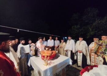 Εσπερινός Αποτομής Κεφαλής Τιμίου Προδρόμου στο χωριό Πρόδρομος