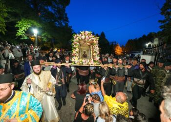 Πολυαρχιερατικός Εσπερινός στην Παναγία Σουμελά στο Βέρμιο