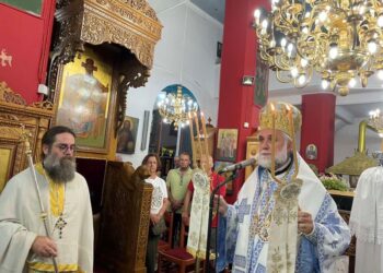 ΠΡΟΕΟΡΤΙΑ ΑΓΡΥΠΝΙΑ ΓΙΑ ΤΗΝ ΚΟΙΜΗΣΗ ΤΗΣ ΘΕΟΤΟΚΟΥ ΚΑΙ ΕΓΚΑΤΑΣΤΑΣΗ ΝΕΟΥ ΕΦΗΜΕΡΙΟΥ ΣΤΗΝ ΕΝΟΡΙΑ ΑΝΩ ΣΤΕΝΗΣ