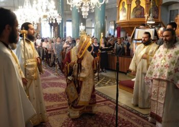 Eορτάσθηκε η Κοίμησις της Θεοτόκου στον πανηγυρίζοντα ιστορικό ναό των Γιαννιτσών