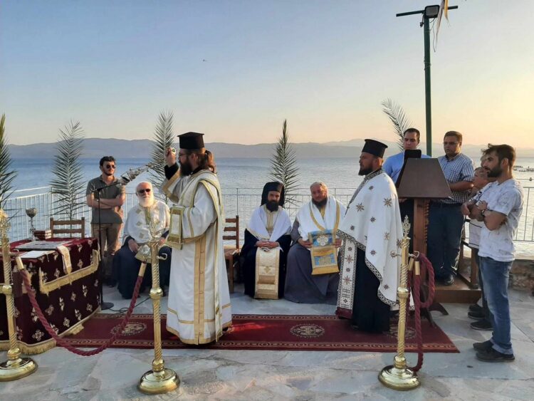 Πανηγυρικός Εσπερινός Αποδόσεως Κοιμήσεως της Θεοτόκου στην Κακιά Σκάλα Αλιβερίου