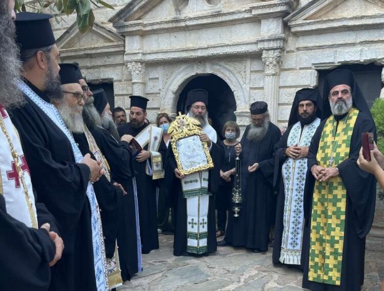 ΚΑΘΟΔΟΣ ΤΗΣ ΙΕΡΑΣ ΕΙΚΟΝΟΣ ΤΗΣ ΠΑΝΑΓΙΑΣ ΤΗΣ ΧΑΡΑΚΙΑΝΗΣ ΣΤΟ ΘΕΟΜΗΤΟΡΙΚΟ ΤΗΣ ΠΡΟΣΚΥΝΗΜΑ