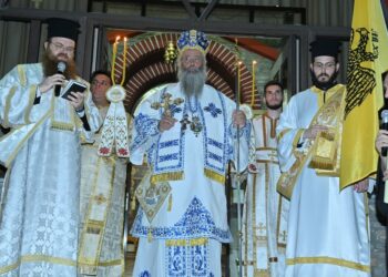 Περιφορά του Επιταφίου της Θεοτόκου στην Λεπτοκαρυά Πιερίας