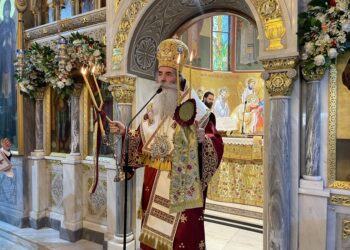 Μητροπολίτης Πειραιώς: Ο Άγιος Φανούριος σήμερα έρχεται να μας διδάξει με τη ζωή του και τα μαρτύριά του, ‘’τον αγώνα τον καλόν’’.