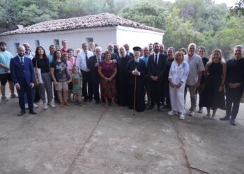 Ο Πατριάρχης στο Εξωκκλήσι του Αγίου Χαραλάμπους