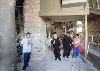 ΕΠΙΣΚΕΨΗ ΤΟΥ ΜΗΤΡΟΠΟΛΙΤΟΥ ΧΑΛΚΙΔΟΣ ΣΤΟΝ ΥΠΟ ΑΝΑΣΤΗΛΩΣΗ Ι. Ν. ΑΓ. ΠΑΡΑΣΚΕΥΗΣ ΠΟΛΙΟΥΧΟΥ ΧΑΛΚΙΔΟΣ