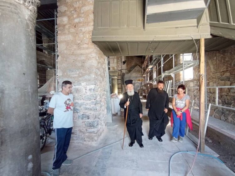 ΕΠΙΣΚΕΨΗ ΤΟΥ ΜΗΤΡΟΠΟΛΙΤΟΥ ΧΑΛΚΙΔΟΣ ΣΤΟΝ ΥΠΟ ΑΝΑΣΤΗΛΩΣΗ Ι. Ν. ΑΓ. ΠΑΡΑΣΚΕΥΗΣ ΠΟΛΙΟΥΧΟΥ ΧΑΛΚΙΔΟΣ