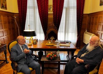 Συνάντηση Αρχιεπισκόπου με τον Γενικό Γραμματέα του Συμβουλίου Εκκλησιών Μέσης Ανατολής