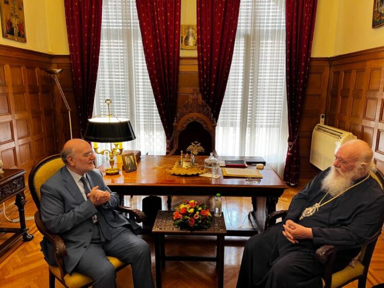 Συνάντηση Αρχιεπισκόπου με τον Γενικό Γραμματέα του Συμβουλίου Εκκλησιών Μέσης Ανατολής