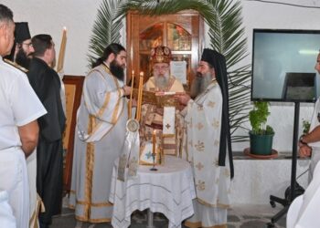 Εγκαίνια παρεκκλησίου Αγίας Μεγαλομάρτυρος Μαρίνας στην Ναυτική Βάση Νοτίου Ευβοϊκού.