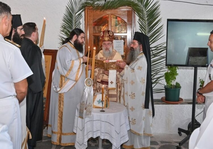 Εγκαίνια παρεκκλησίου Αγίας Μεγαλομάρτυρος Μαρίνας στην Ναυτική Βάση Νοτίου Ευβοϊκού.
