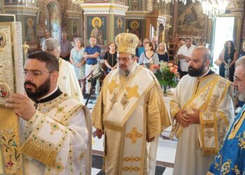 Ο Μεσσηνίας Χρυσόστομος στην Νέα Κορώνη Μεσσηνίας