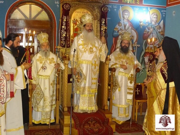 Τρισαρχιερατική Θεία Λειτουργία στον Ι.Ν. Οσίου Γρηγορίου του Μυστριώτη