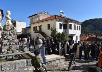 Ἐπιμνημόσυνη Δέηση στὸν Παῦλο Μελᾶ ἀπὸ τὸν Μητροπολίτη Καστορίας, παρουσία τοῦ Ἀρχηγοῦ ΓΕΣ