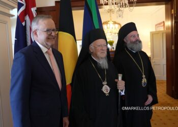 Συνάντηση του Οικουμενικού Πατριάρχου με τον Πρωθυπουργό της Αυστραλίας στην επίσημη Πρωθυπουργική Κατοικία