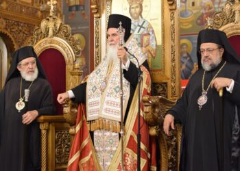 Πολυαρχιερατικός Εσπερινός στον Άγιο Ιερόθεο Περιστερίου – Ονομαστήρια  Μητροπολίτου Λήμνου