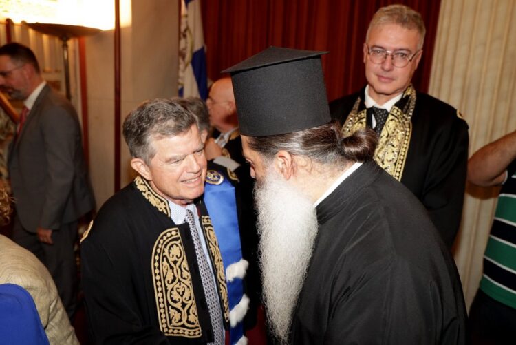 Ο Μητρ. Φθιώτιδος στην Τελετή Αναγόρευσης του Αθανασίου Μαρτίνου στο ΕΚΠΑ