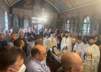 Το ύστατο χαίρε στον Ηγούμενο της Μονής Λειμώνος   και Πρωτοσύγκελο της Ι.Μ.Μηθύμνης Αρχιμ. Νικόδημο