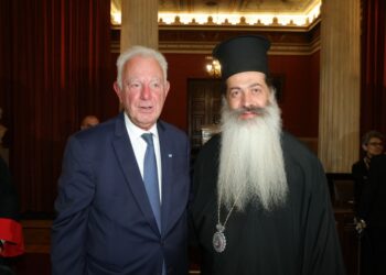 Ο Φθιώτιδος Συμεών στην τελετή προς τιμήν του Παναγιώτη Πικραμμένου