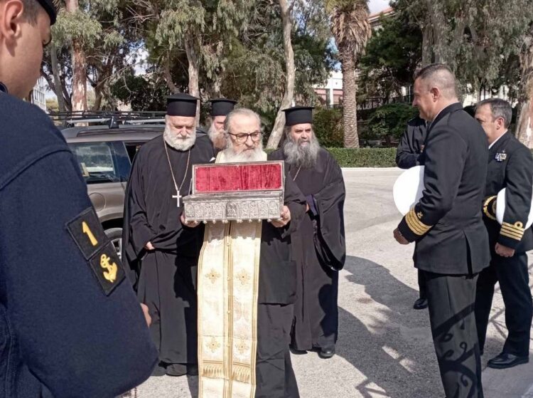 Ιερό Λείψανο της Αγίας Μαρίνας στην Σχολή Ναυτικών Δοκίμων
