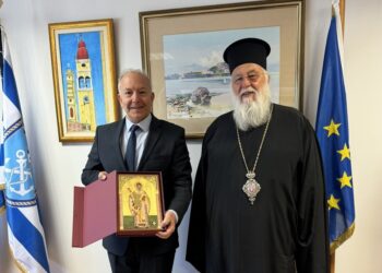 Ο ΜΗΤΡΟΠΟΛΙΤΗΣ ΚΕΡΚΥΡΑΣ ΣΤΟΝ ΥΦΥΠΟΥΡΓΟ ΝΑΥΤΙΛΙΑΣ