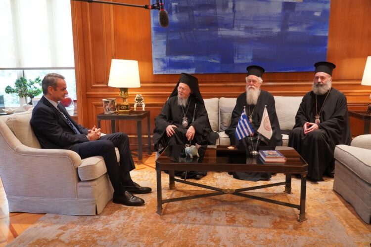 Συνάντηση Πατριάρχου Βαρθολομαίου με Μητσοτάκη