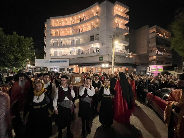 Μεθέορτος Εσπερινός και λιτάνευση Ιερού Σκηνώματος Αγίου Γεωργίου του Νεαπολίτου στη Ν. Ιωνία