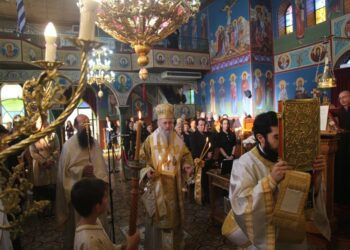 Ἀρχιερατική Θεία Λειτουργία στήν Ἐνορία τοῦ Ἁγίου Θωμᾶ, στόν Λυγιά Ναυπάκτου