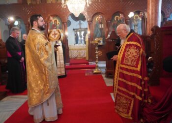 Ο Οικουμενικός Πατριάρχης στον πανηγυρίζοντα Ι. Ναό Αγίου Μηνά Υψωμαθείων