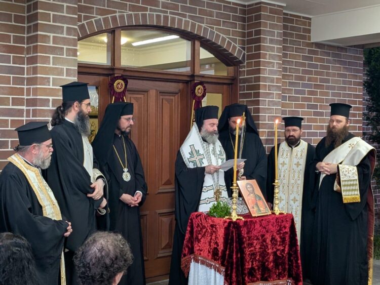 Ο Αρχιεπίσκοπος Αυστραλίας Μακάριος ευλόγησε τα Γραφεία της Ι. Επισκοπής Βρισβάνης