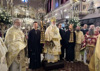 Η ΑΡΧΙΕΡΑΤΙΚΗ ΘΕΙΑ ΛΕΙΤΟΥΡΓΙΑ ΣΤΗΝ ΚΕΡΚΥΡΑ ΓΙΑ ΤΗΝ ΕΟΡΤΗ ΤΟΥ ΑΓΙΟΥ ΣΠΥΡΙΔΩΝΟΣ