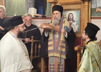 Ο Μέγας Εσπερινός στον πανηγυρίζοντα Ιερό Ναό του Αγίου Σπυρίδωνος Λόφου Φαρσάλων