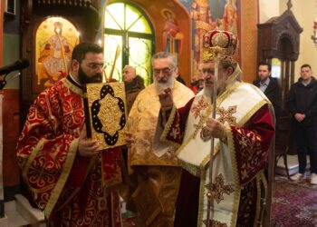 Ο Μεσσηνίας Χρυσόστομος στο Μοναστήρι του Παπαφλέσσα