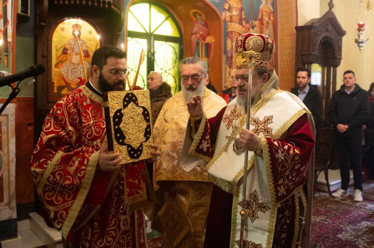 Ο Μεσσηνίας Χρυσόστομος στο Μοναστήρι του Παπαφλέσσα