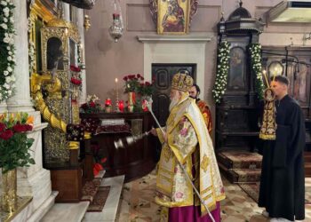 ΘΕΙΑ ΛΕΙΤΟΥΡΓΙΑ ΓΙΑ ΤΟΝ ΑΓΙΟ ΣΠΥΡΙΔΩΝΑ ΣΤΗΝ ΚΕΡΚΥΡΑ