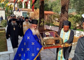 Υποδοχή Ιερών Λειψάνων του Αγίου Νικολάου από το Μπάρι της Ιταλίας στον Ναύσταθμο Σαλαμίνας