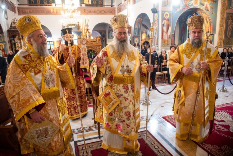 Πολυαρχιερατική Θεία Λειτουργία στον εορτάζοντα νεόδμητο Ναό του Αγ. Σπυρίδωνος στις Σέρρες