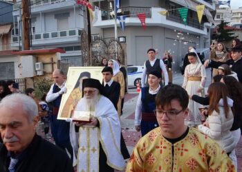 ΛΑΜΠΡΗ ΥΠΟΔΟΧΗ ΤΗΣ ΙΕΡΑΣ ΕΙΚΟΝΟΣ ΤΟΥ ΑΓΙΟΥ ΚΑΛΛΙΝΙΚΟΥ ΣΤΑ ΓΙΑΝΝΙΤΣΑ