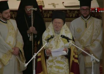 Ἐπικήδειος Λόγος τοῦ Οἰκ. Πατριάρχου κατά τήν Ἐξόδιον Ἀκολουθίαν τοῦ Ἀρχιεπισκόπου Ἀλβανίας Ἀναστασίου