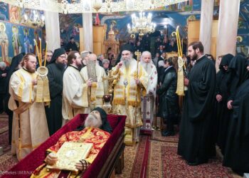 Αγρυπνία στην Ι. Μ. Παναγίας Δοβρά  ενώπιον του σκηνώματος του μακαριστού Ηγουμένου