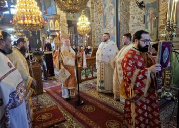 Ο ΕΟΡΤΑΣΜΟΣ ΤΩΝ ΑΓΙΩΝ ΣΥΜΕΩΝ ΤΟΥ ΘΕΟΔΟΧΟΥ ΚΑΙ ΣΤΑΜΑΤΙΟΥ ΤΟΥ ΕΝ ΧΙΩ ΣΤΟ ΒΑΣΙΛΙΚΟ ΧΑΛΚΙΔΟΣ