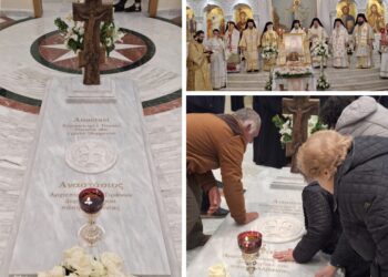 Συγκίνηση στα εννιάμερα του Αρχιεπισκόπου Αλβανίας-Πλήθος Πιστών προσκυνούν στον τάφο του
