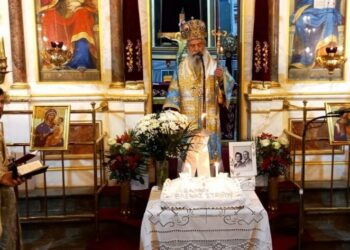 Αρχιερατική Θεία Λειτουργία στον Βρονταμά και απόδοση τιμών στους ευεργέτες Ιωάννη και Ελένη Σταύρου