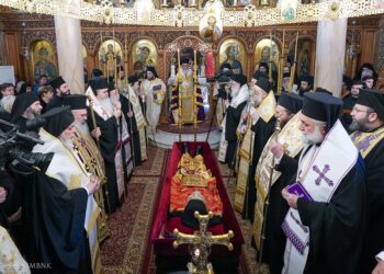 Η εξόδιος ακολουθία του μακαριστού Καθηγουμένου της Ιεράς Μονής Παναγίας Δοβρά