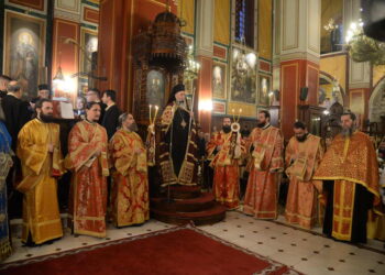 Ὁ  Ἑσπερινός τῆς Ἑορτῆς τοῦ Εὐαγγελισμοῦ τῆς Θεοτόκου στήν Πάτρα