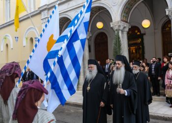 Ο Αρχιεπίσκοπος Κύπρου στους Δ΄ Χαιρετισμούς στην Λαμία